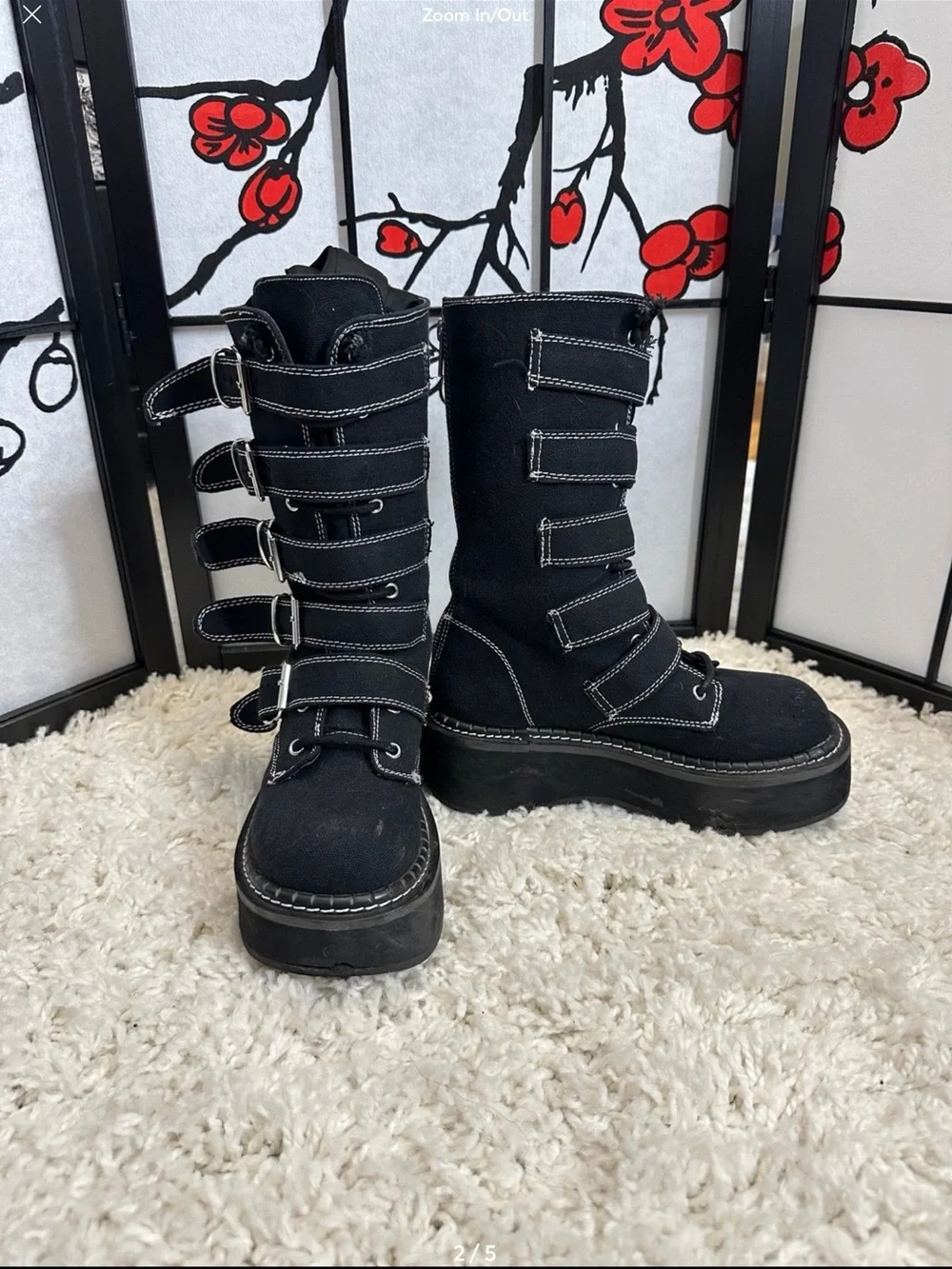 Black canvas Demonia Emily- 341 boots